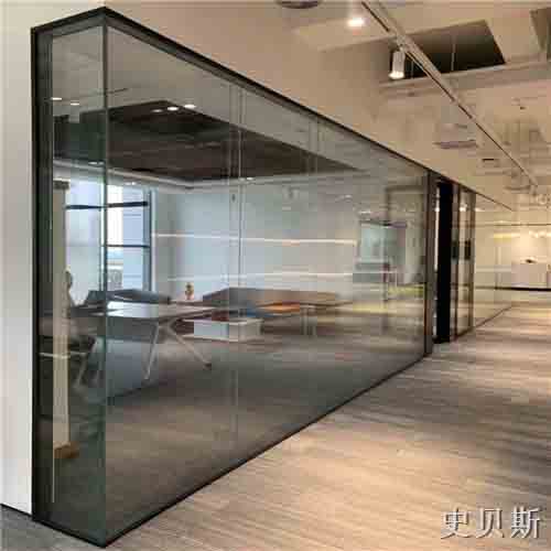 衢州双层12mm全景玻璃隔断墙结构图